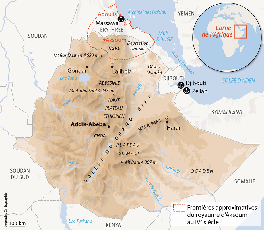 Carte du royaume d'Ethiopie Carte du royaume d'Ethiopie