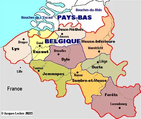 La Belgique occupée divisée en départements La Belgique occupée divisée en départements