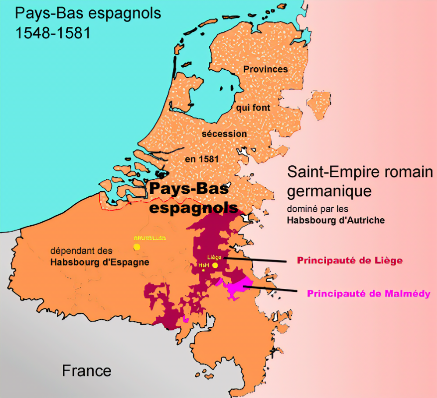 Le territoire des Pays-Bas espagnols Le territoire des Pays-Bas espagnols