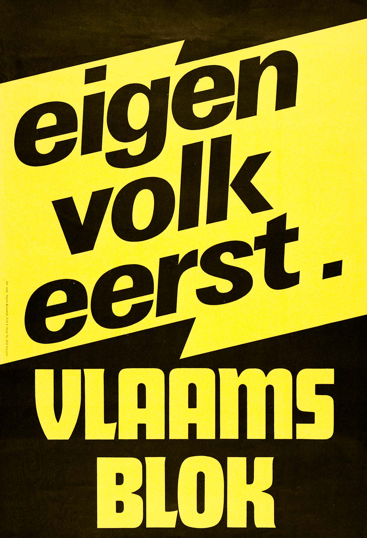 Affiche de propagande du Vlaams Blok