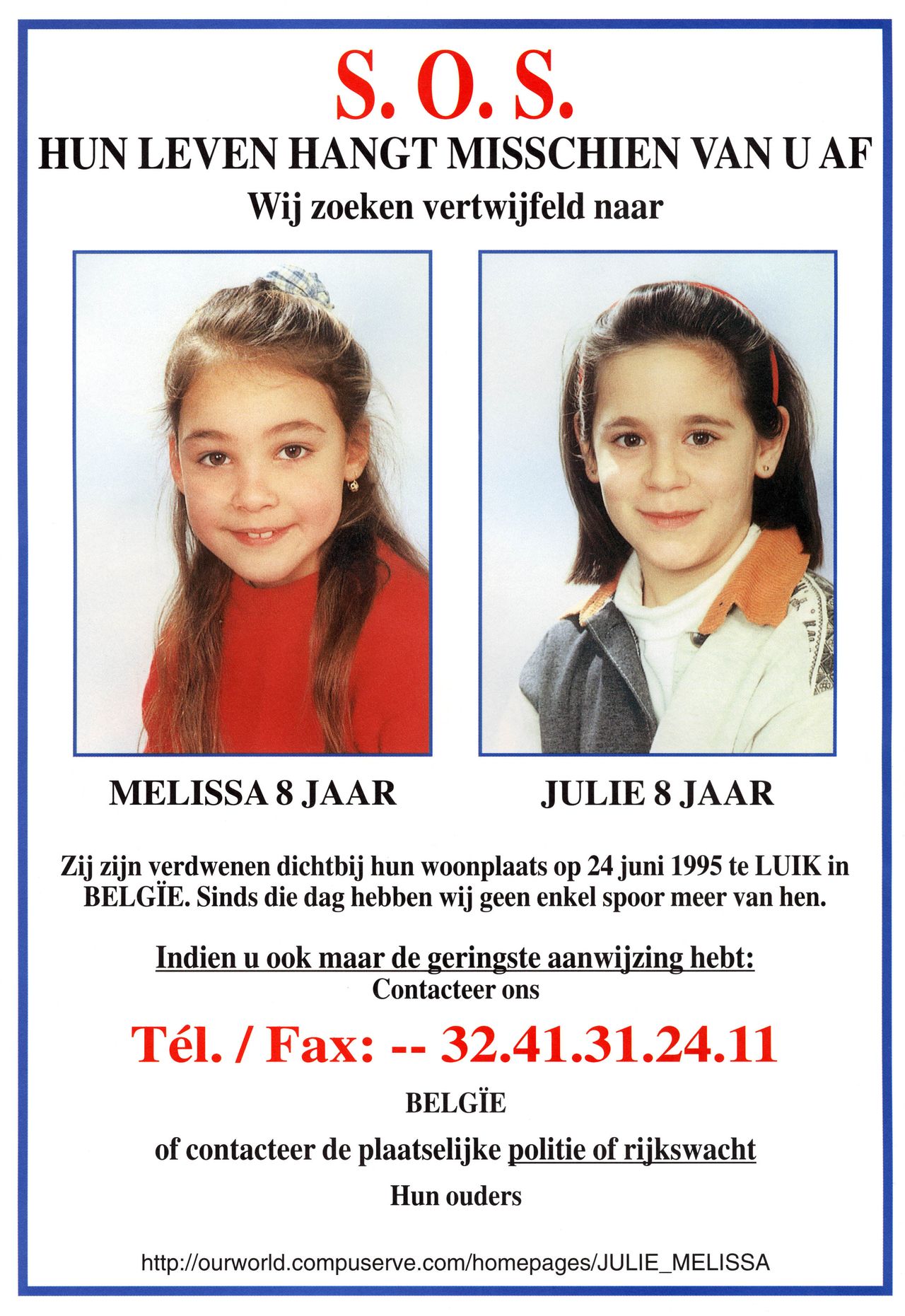 Julie et Mélissa, les deux victimes du monstre Marc-Dutroux en 1996