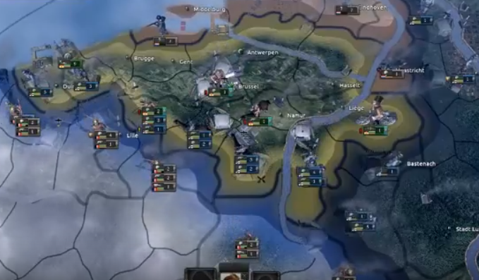 La carte du royaume de Flandre-Wallonie