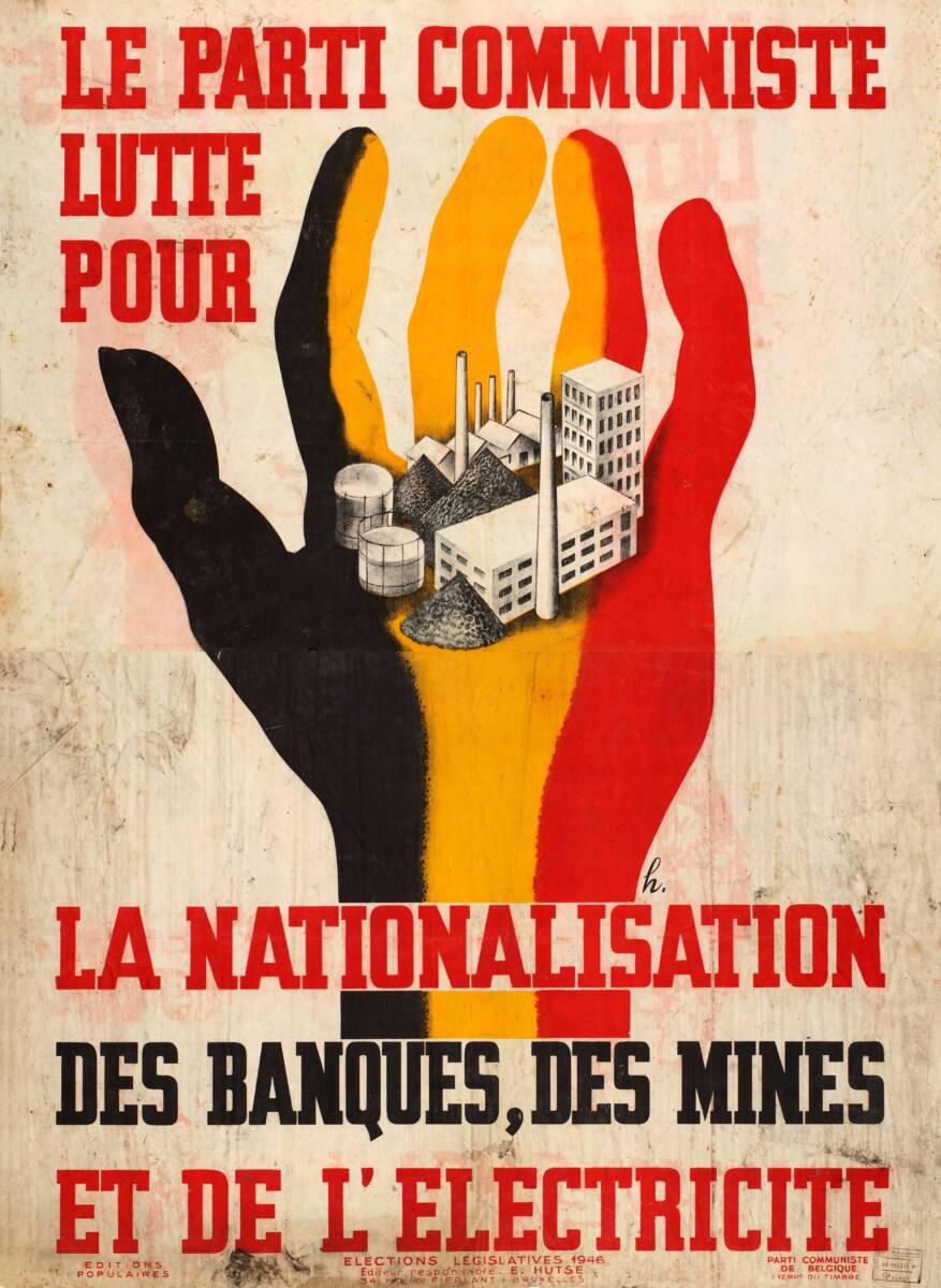 Affiche de propagande du parti communiste belge