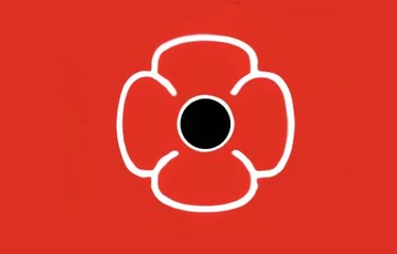 Le drapeau du Mouvement du pavot rouge