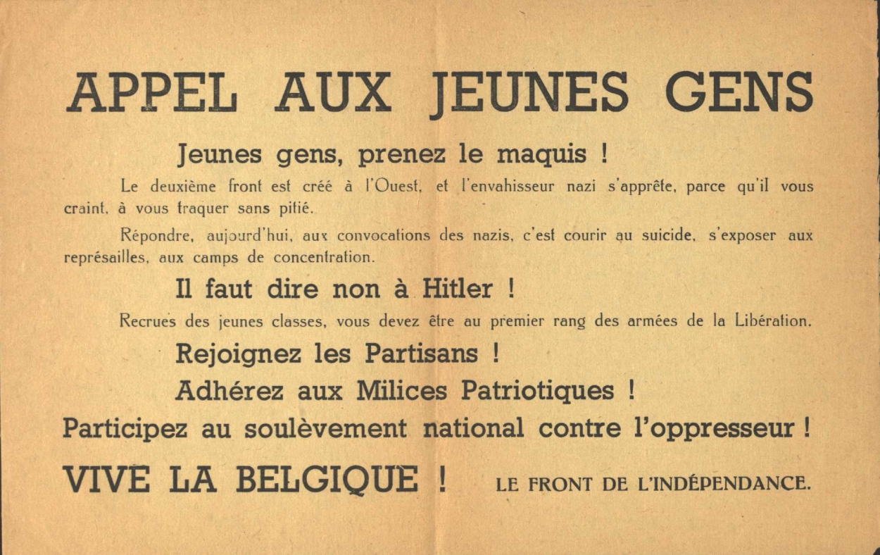 Le groupe de résistance le Front de l'Indépendance demande de l'aide dans ce message.