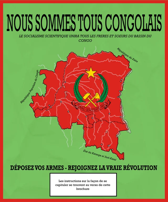 Drapeau du Congo et expansion territoriale possible si Lumumba était au pouvoir au Congo.