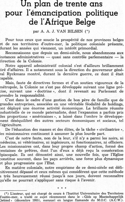 Le Plan de 30ans pour l’Émancipation de l'Afrique
