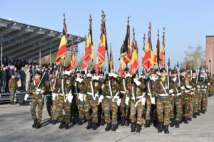 Le défilé militaire belge lors de la fête de la Belgique, le 21 Juillet