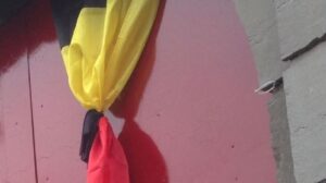 Le drapeau belge en berne
